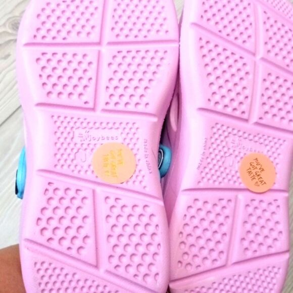 (72-0991)โ๐ฅ3/$20๐ฅ  Joy Bees Pink Clog Sz 3 - Picture 8 of 10